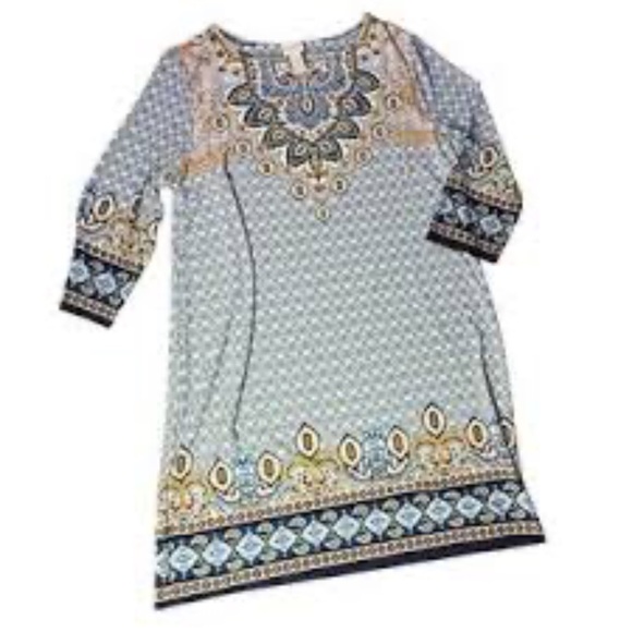 Chico's Paisley Long Sleeve Dress sticking photo pattern slightly different - Picture 4 of 4